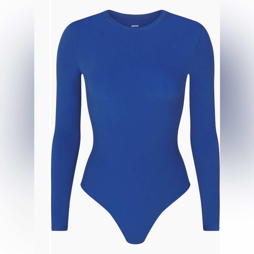 SKIMS Blue Long Sleeve Bodysuit